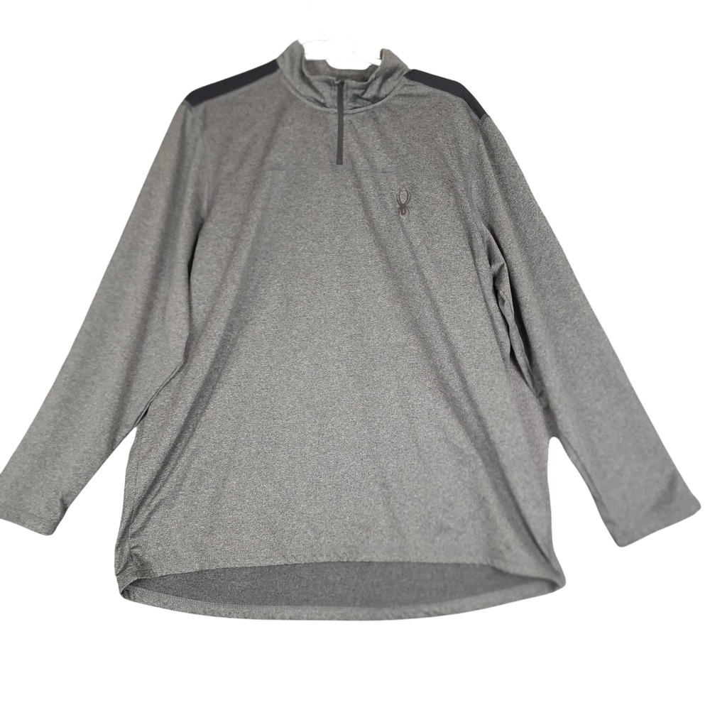 Spyder Active Long Sleeve Pullover Gray Mens Sportswear Layering Top